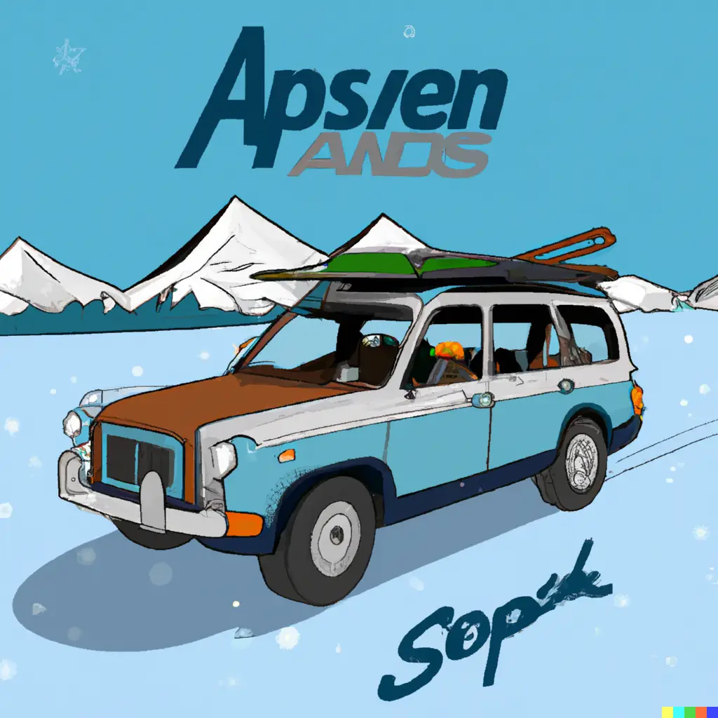 Aspen Vehicle With Roof Rack About to Tow Trailer Snow