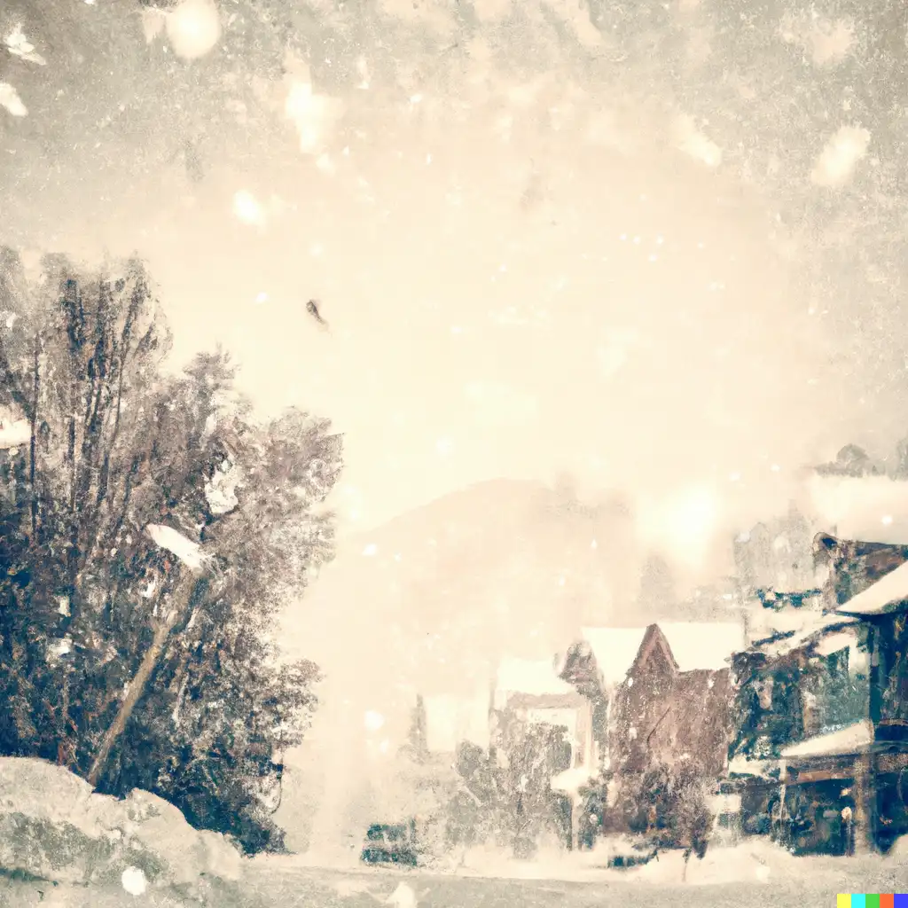 Snow Flakes Fall In Front Of Camera Crested Butte