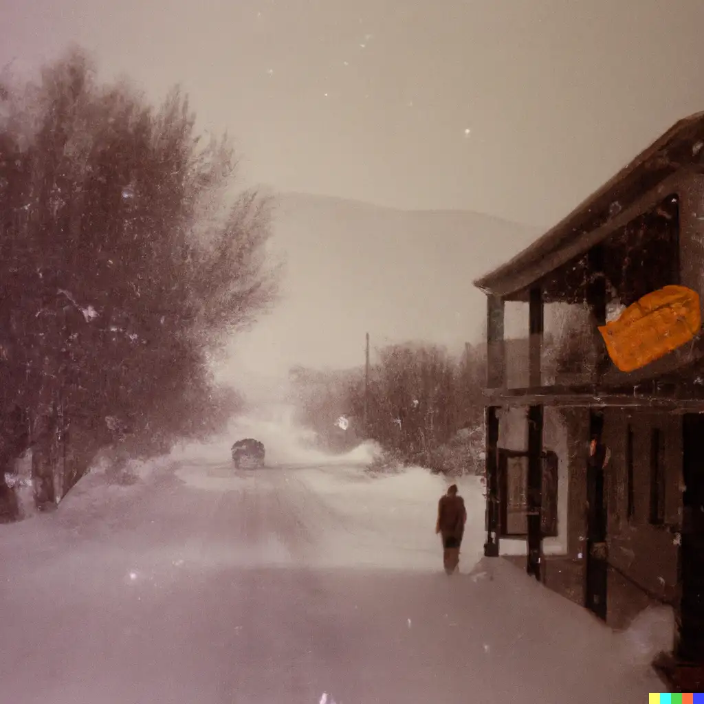 Man In Distant Snow Opaque