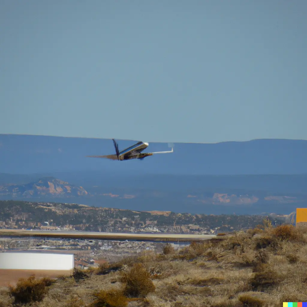 Jet Taking Off From Four Corners Airport