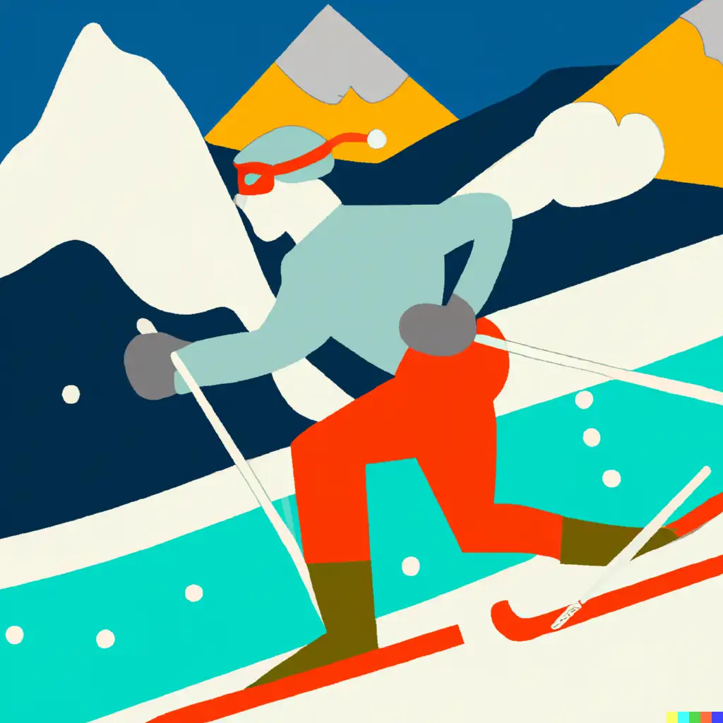 Skier Generated Red Pants Image