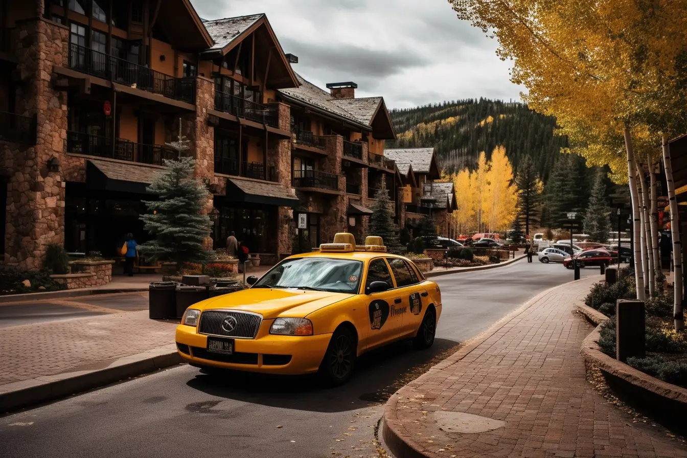 Taxi Arriving Hotel Winter Park Colorado