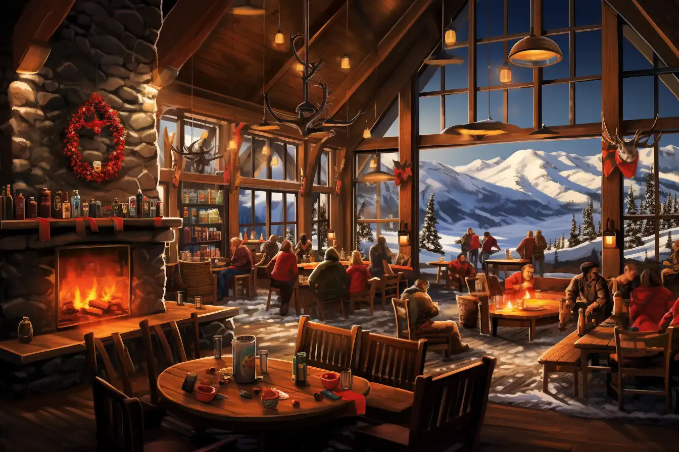 Inside Cool Winter Lodge Copper Mountain